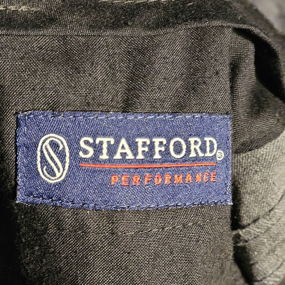 Stafford Performance Wool Dress Pants Men's W38 x L29 Grey Pleated - Picture 4 of 5
